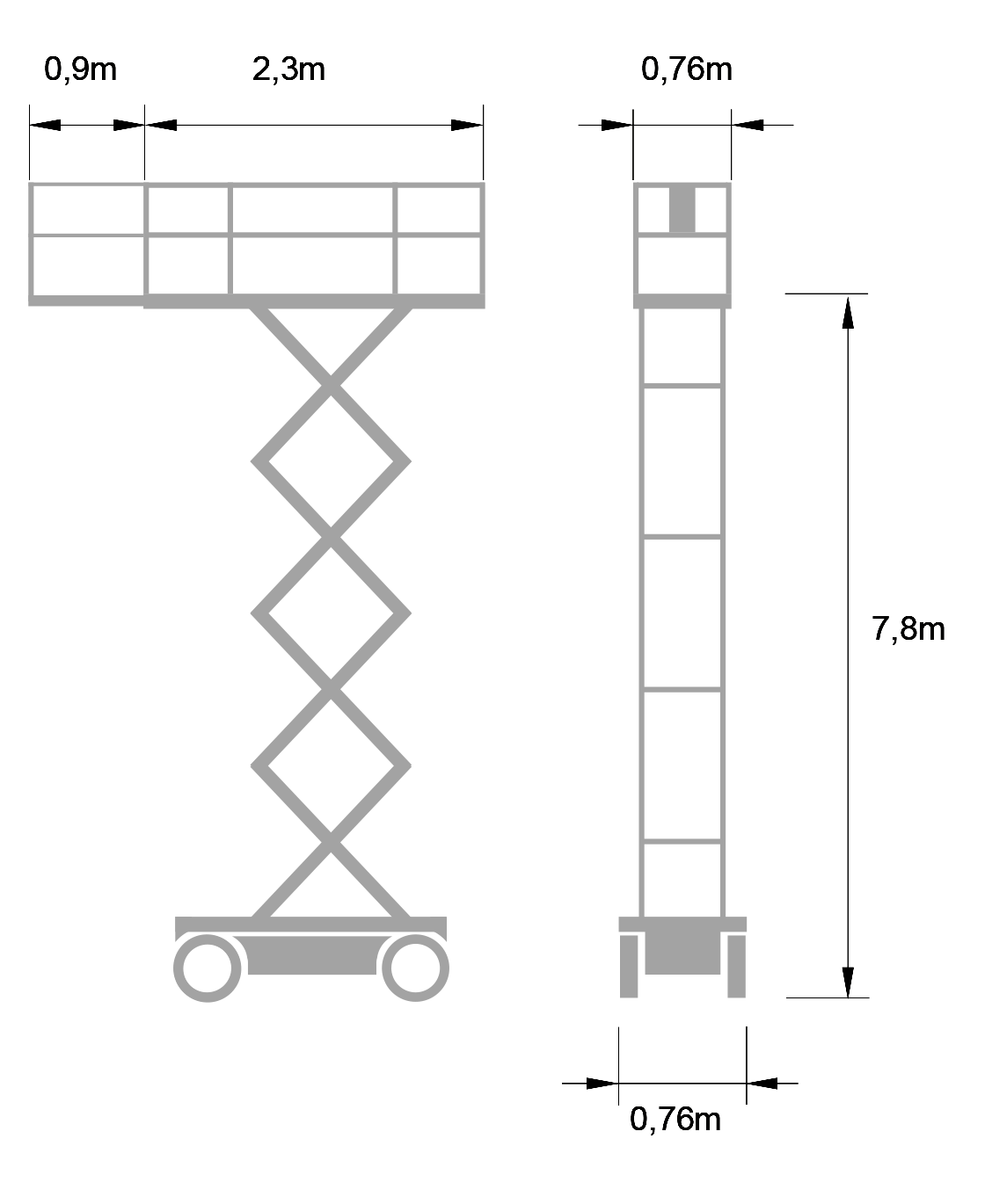 Scissor Lift Battery Platform Height 7.7m JLG 2630ES