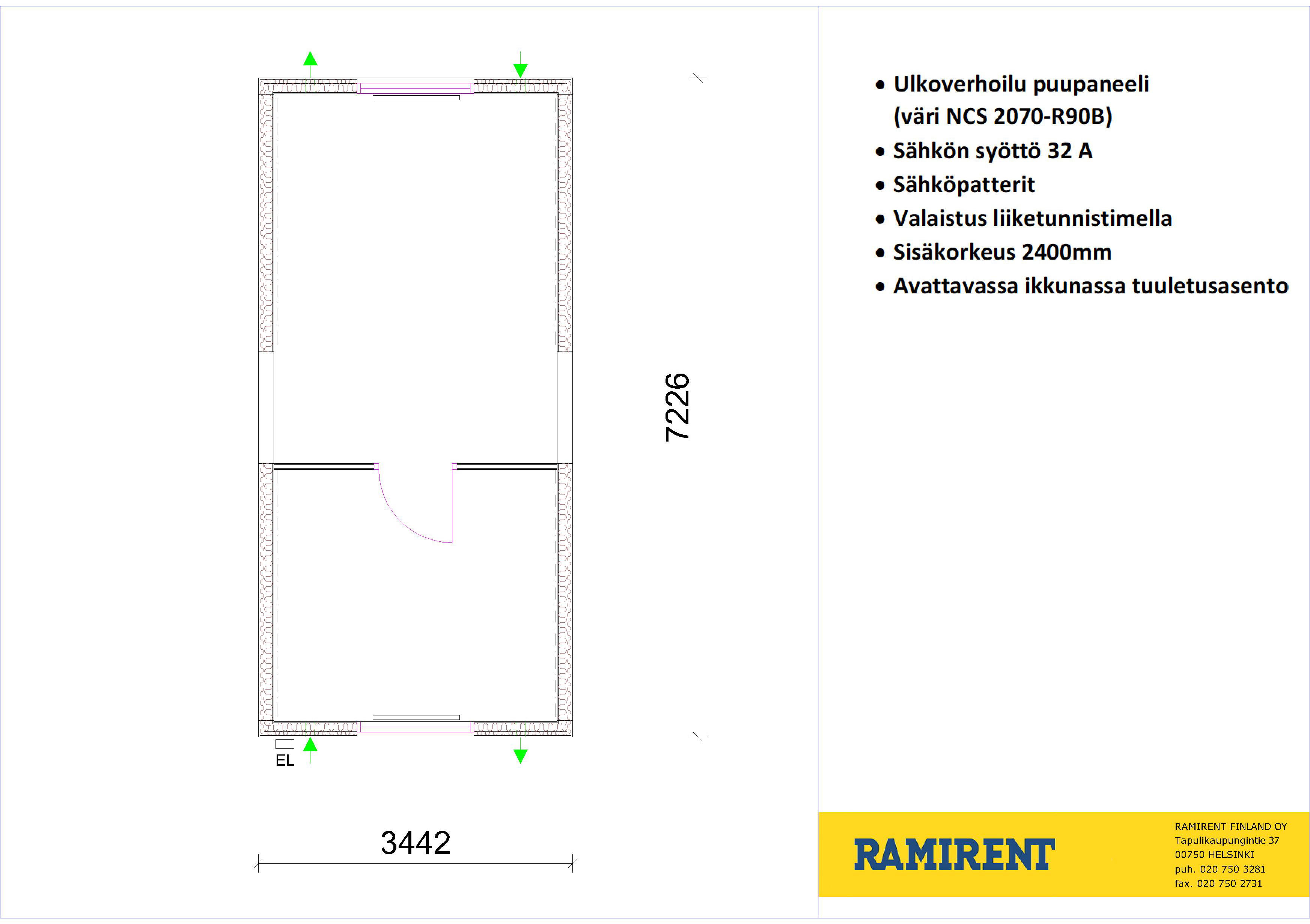 RamiWide, perusyksikkö tsto. huoneella RMF FFA11