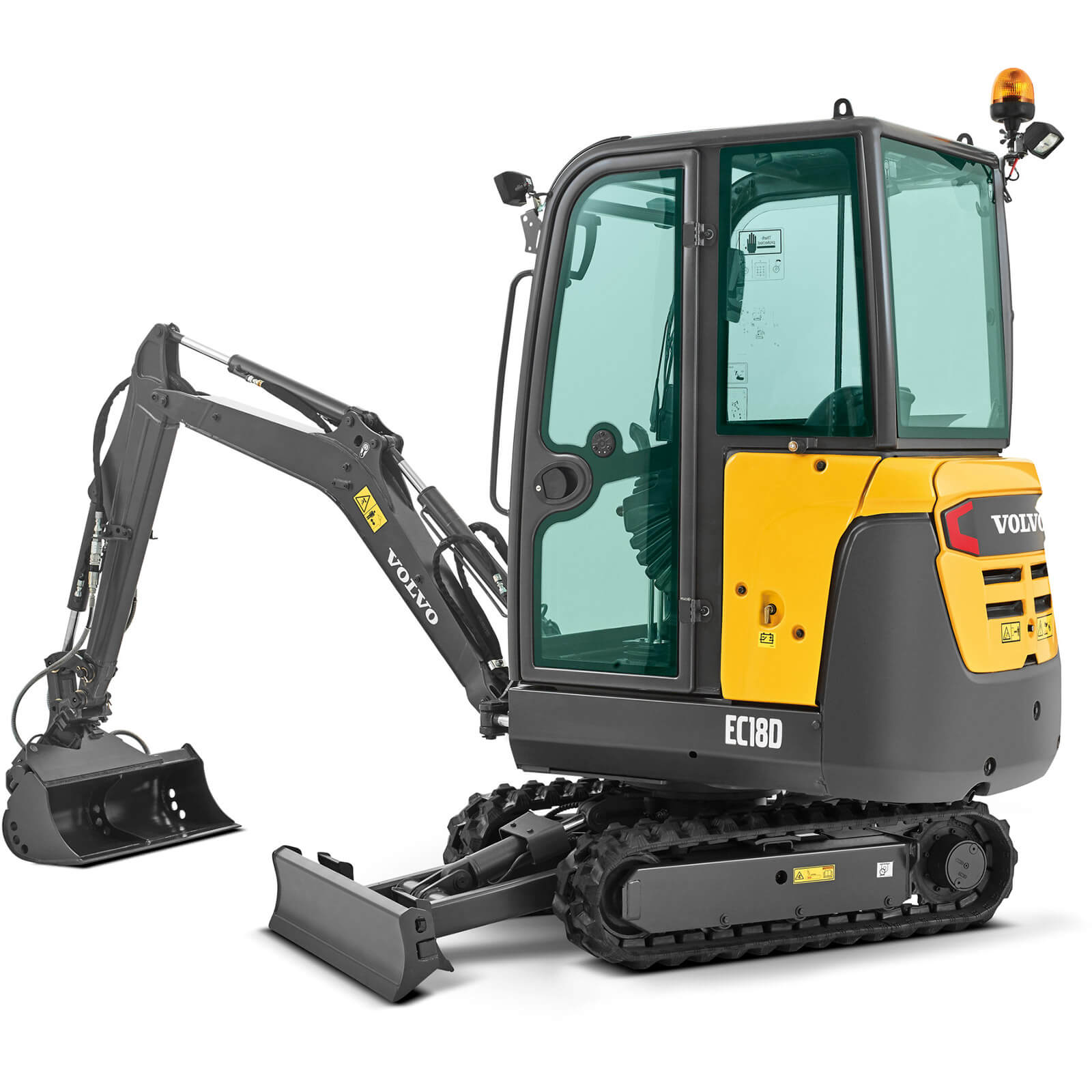 Dieselkäyttöinen tela-alustainen minikaivuri 1,8 t VOLVO EC18D