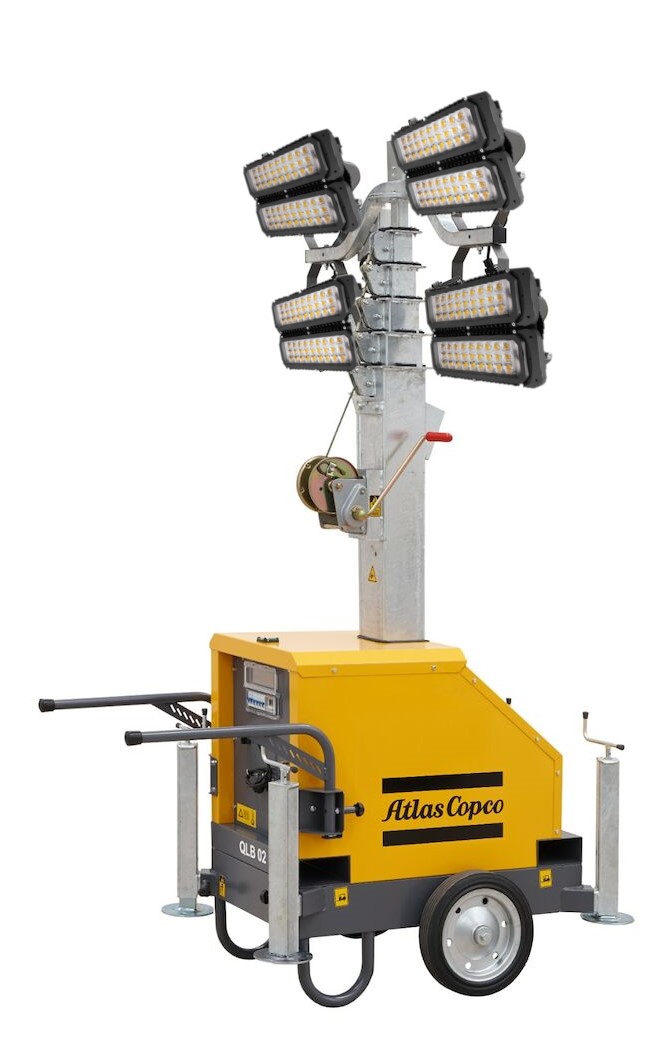 Telescopic LED Lighting Mast 7 m ATLAS COPCO QLB02 LED
