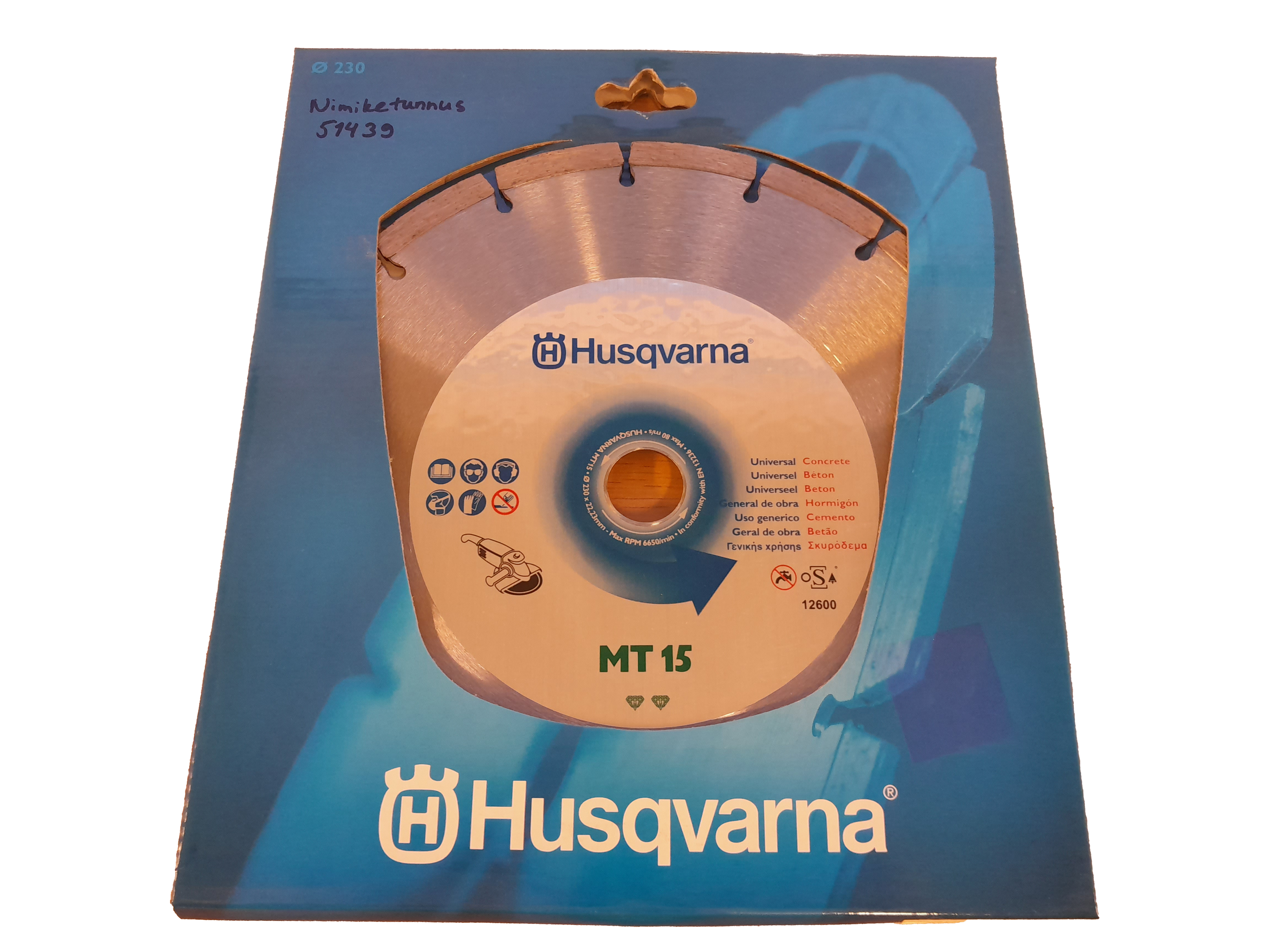 Timanttilaikka 230 mm MT15, betoni, tiili HUSQVARNA MT15