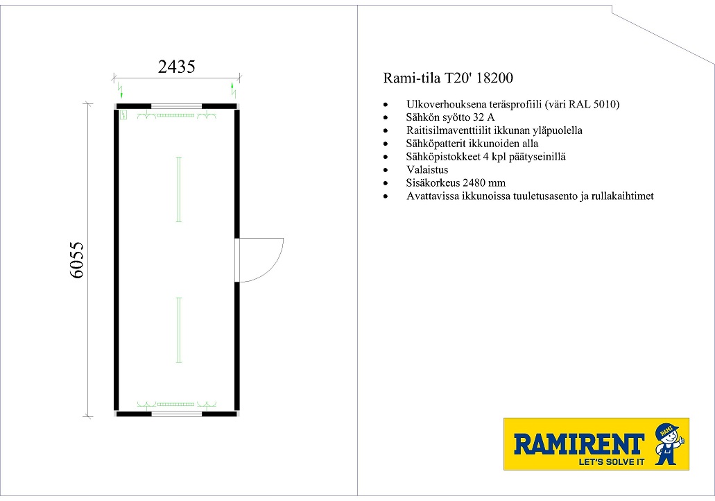 Steel Office Module T20' CONTAINEX 2028NO2LW