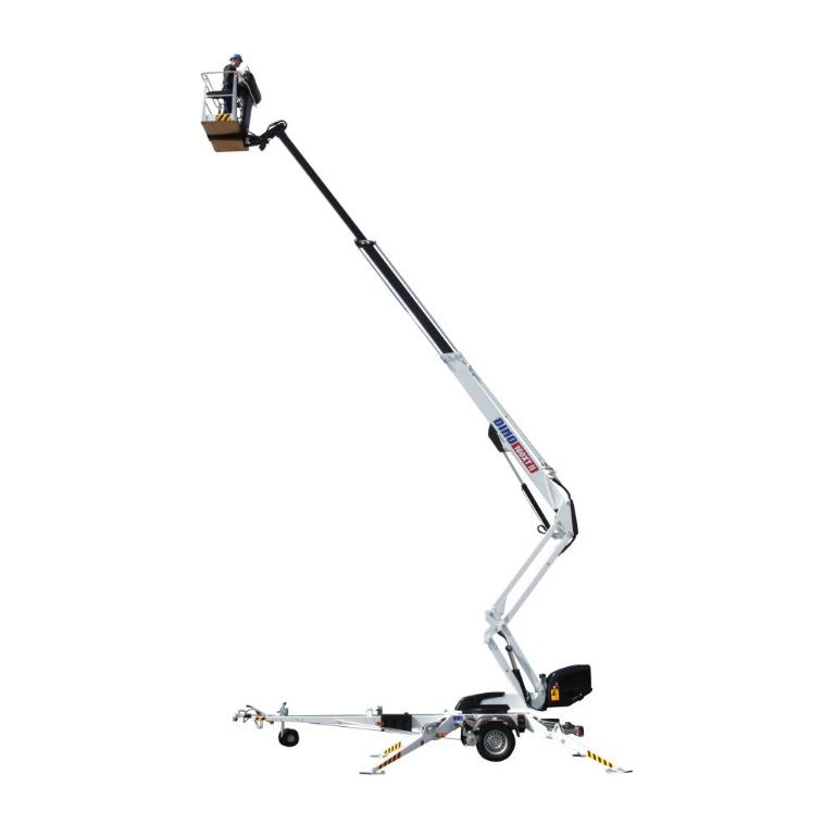 Trailer lift folding boom electric, platform height 14 m DINO 160XT