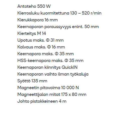 Porakone, magneetti FEIN KBU35Q