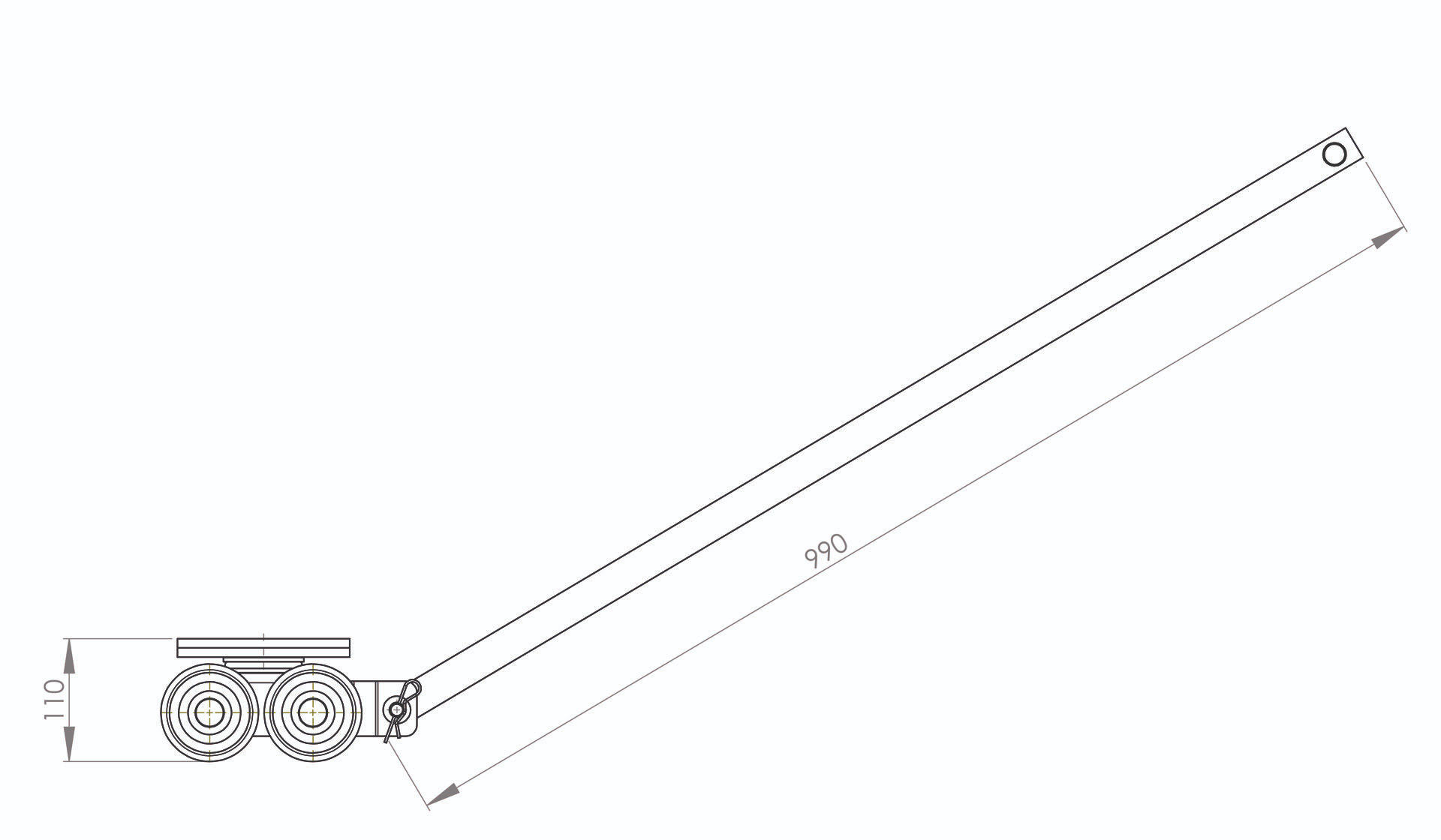 Single Transport Rollers 3 ton JUNG JL3K