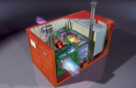 Lämpökontti 310 kW, öljy MEPU HOTBOX310