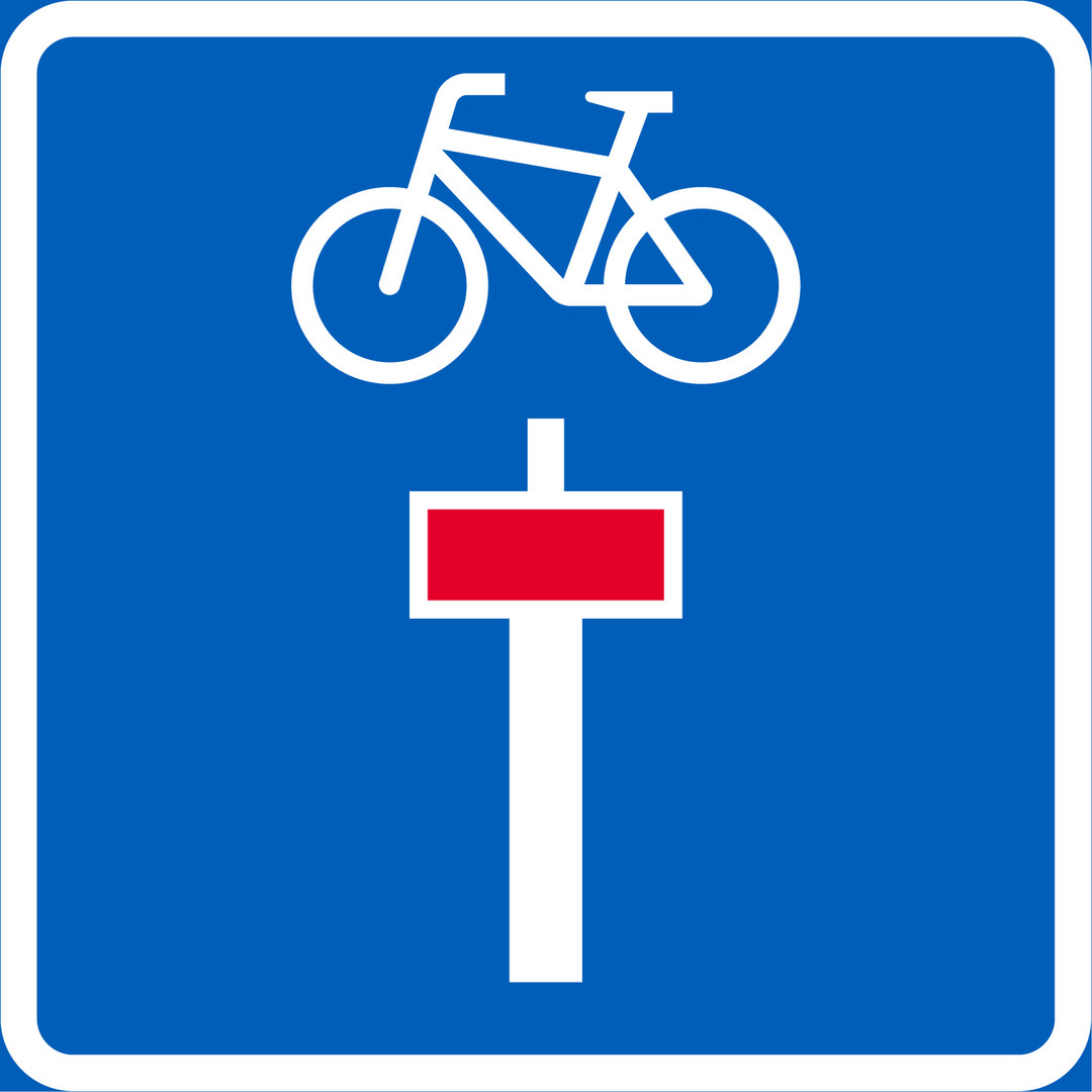 F24.3 Umpitie F24.3 DEAD END WITH BICYCLE THROUGH-ROUTE SIGN