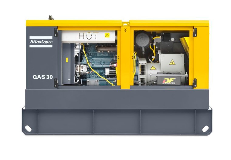Diesel Powered Generator 30 kVA ATLAS COPCO QAS30BOX