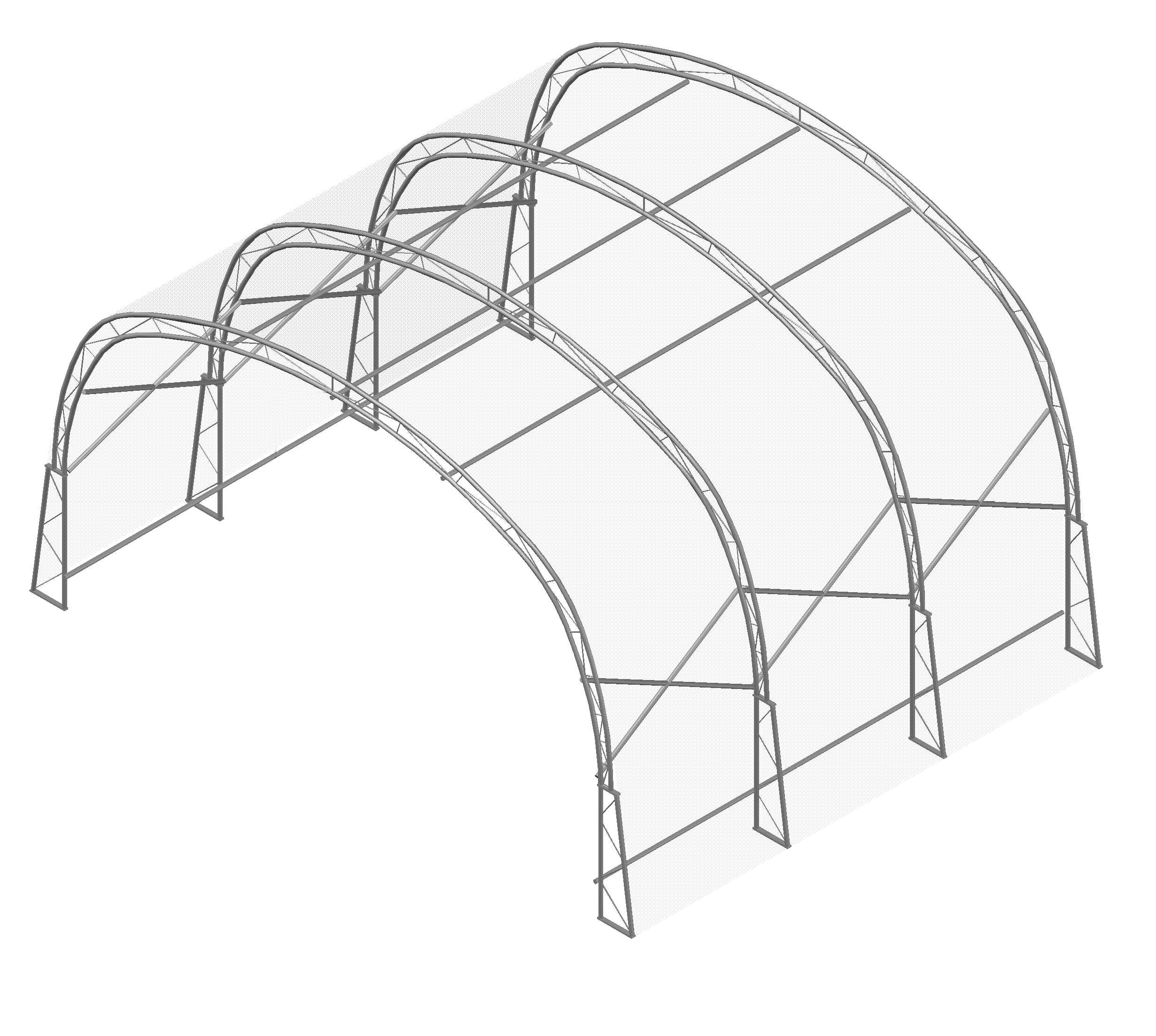 Work, material and storage shelters 5–10 m