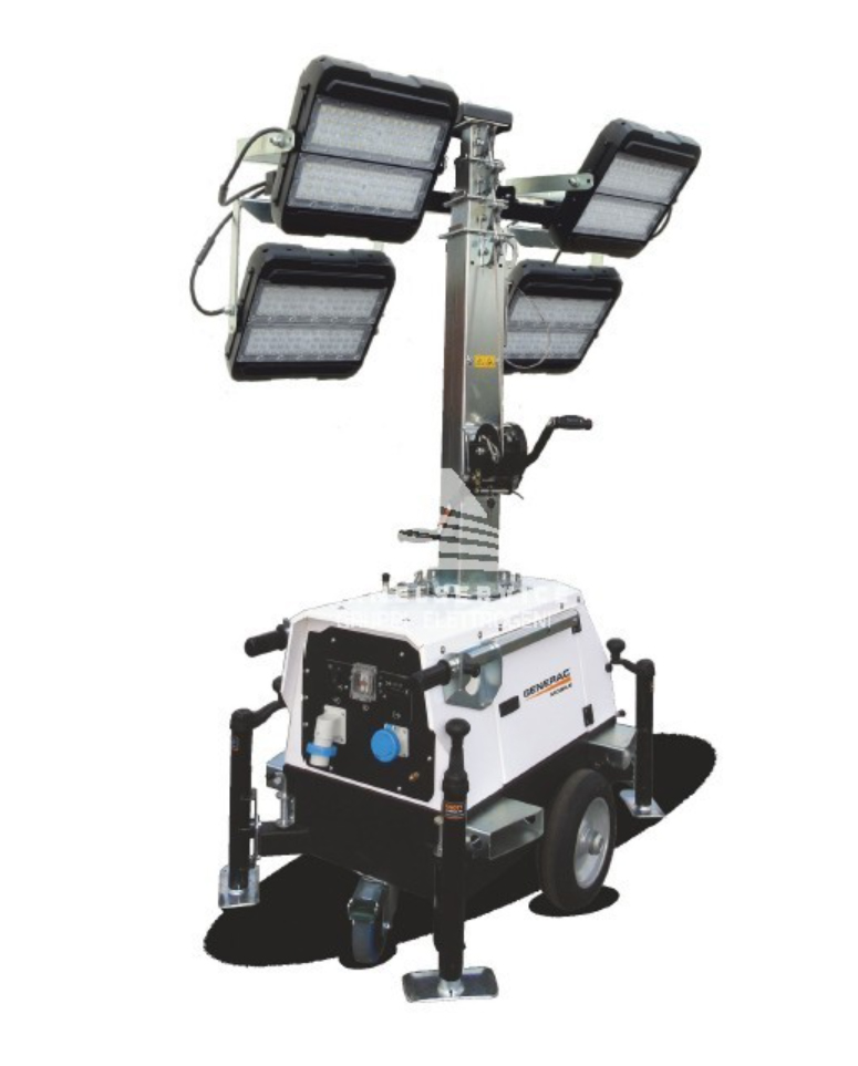 Valomasto pyörillä 7 m, LED GENERAC LINKT4