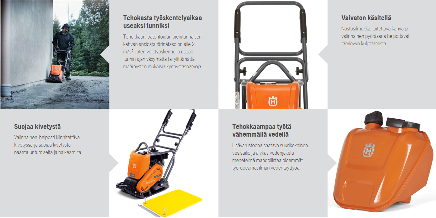 Vibratorplatta, bensindriven 84 kg HUSQVARNA LF80L