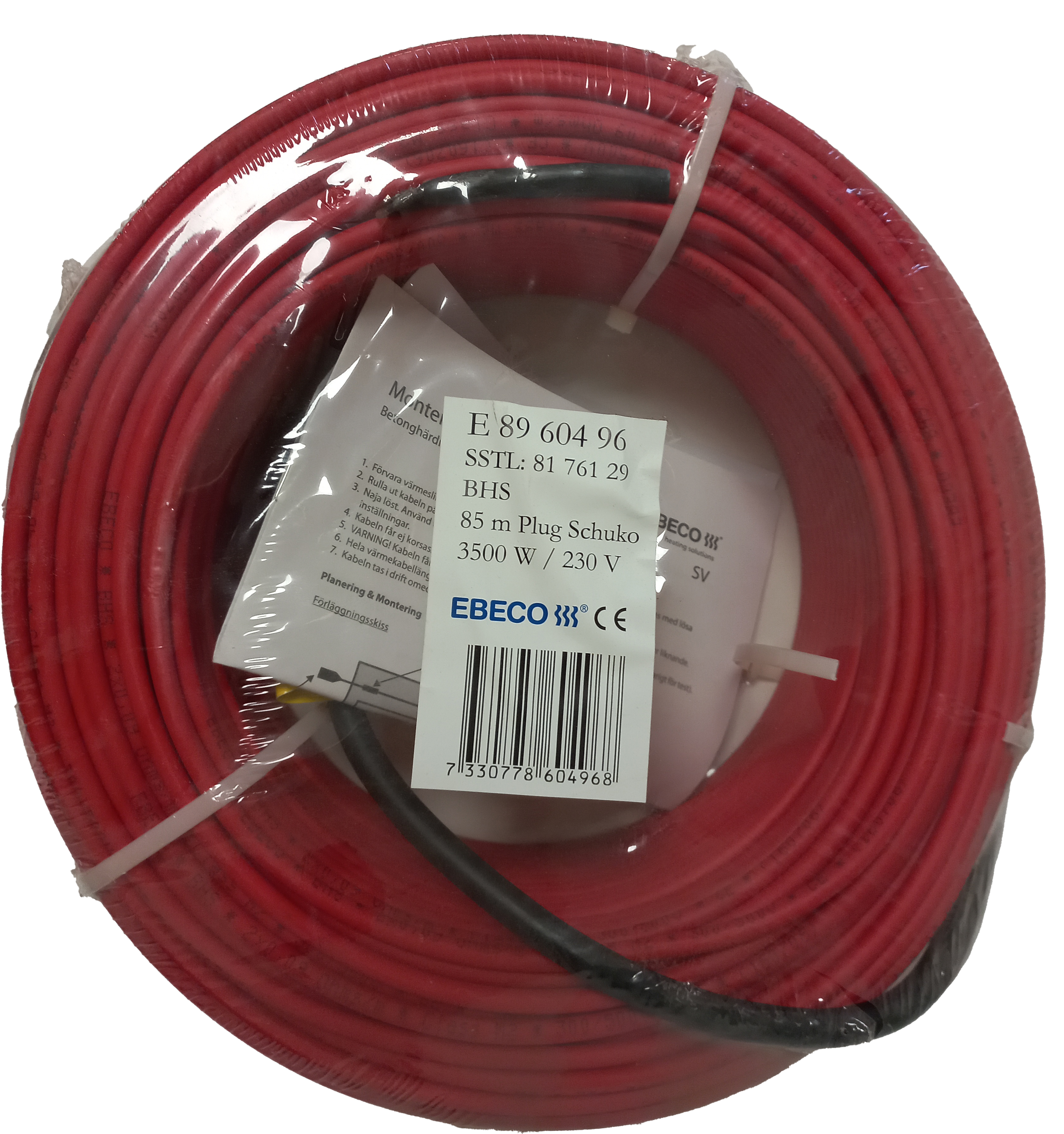 Betoninkovetuskaapeli L=85 m, 3500W/230V EBECO L=85 m, 3500W/230V