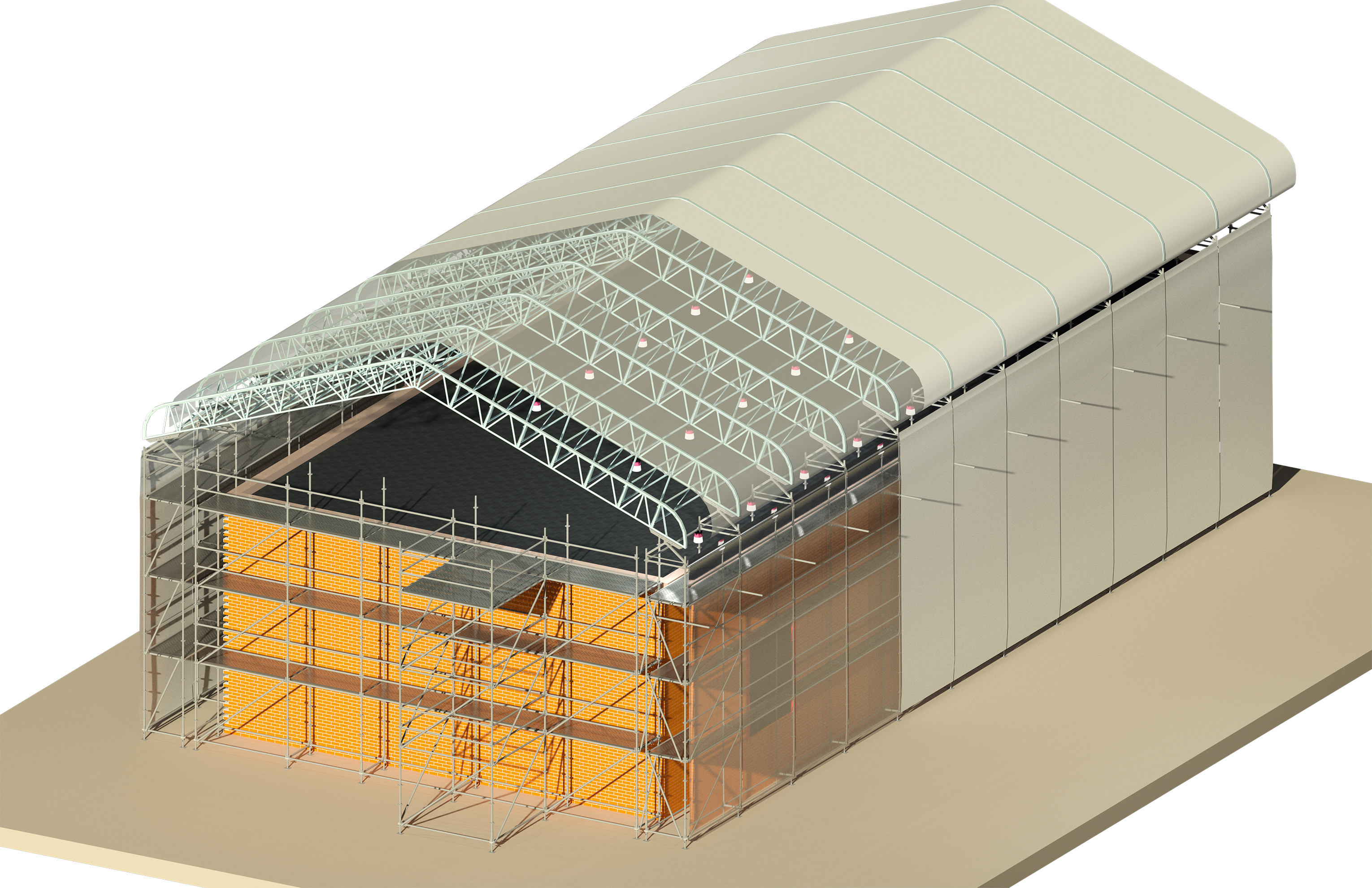 Construstion and Renovation Weather Shelters 5-25 m