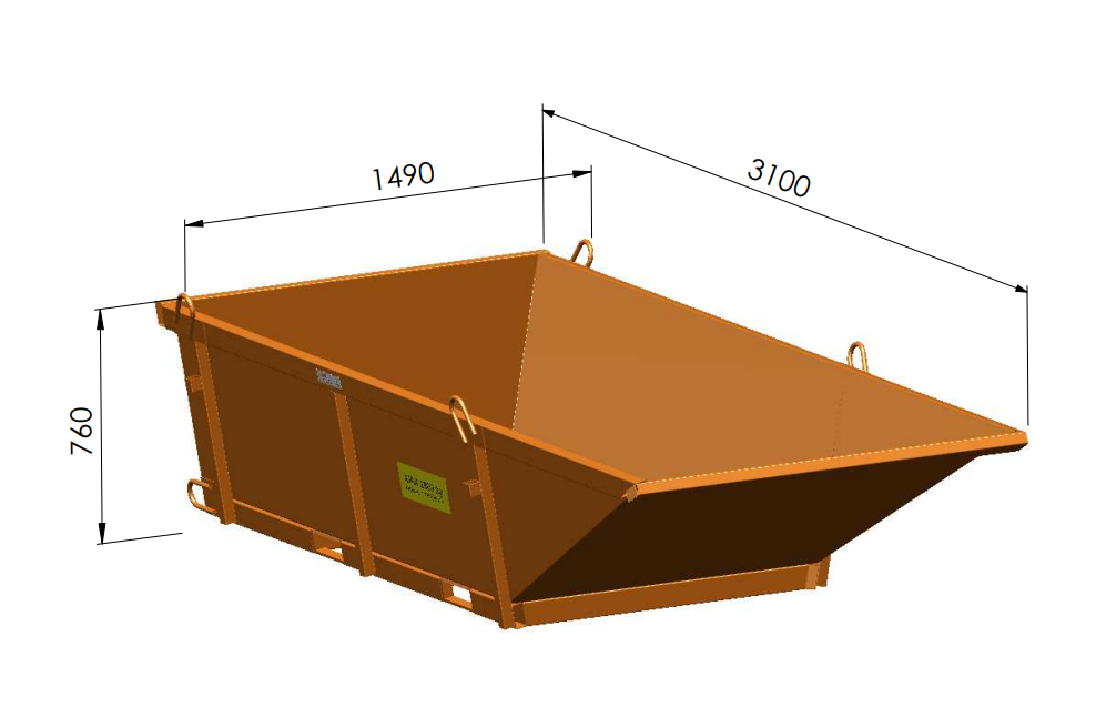 Lyftbasker/Sopbasker 2800 kg