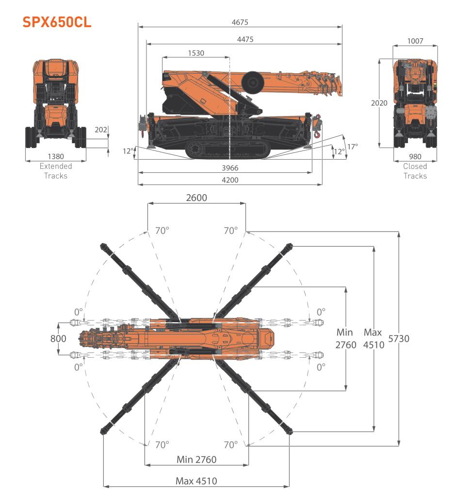 Jekko mininosturi 5000 kg JEKKO SPX650CL