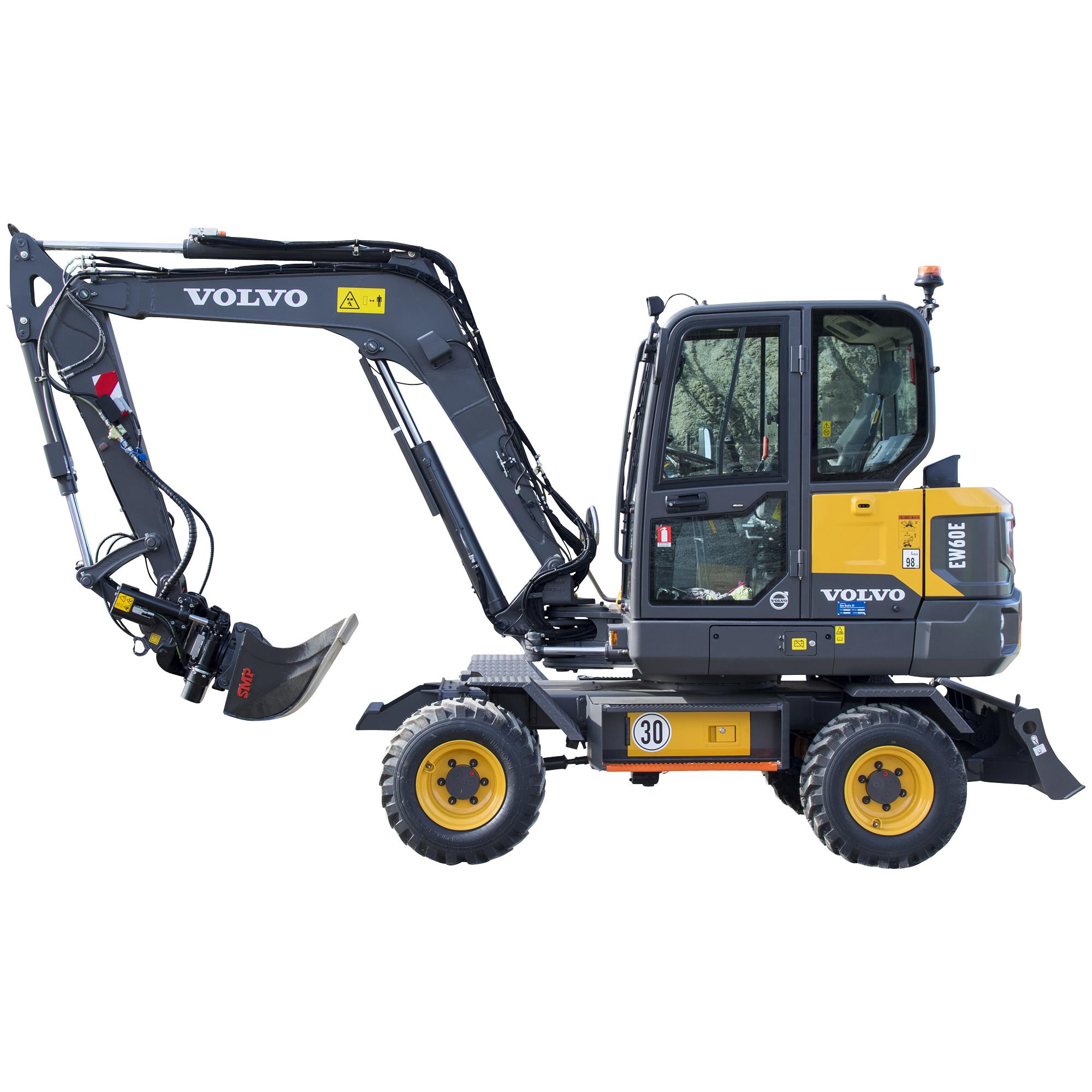 Dieselkäyttöinen pyöräalustainen kaivinkone 6 t VOLVO EW60E
