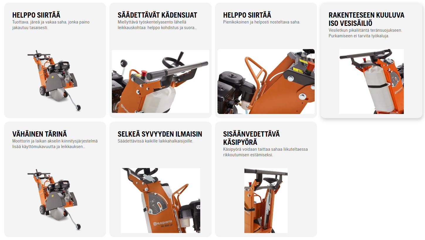Lattiasaha, bensiini HUSQVARNA FS400LV