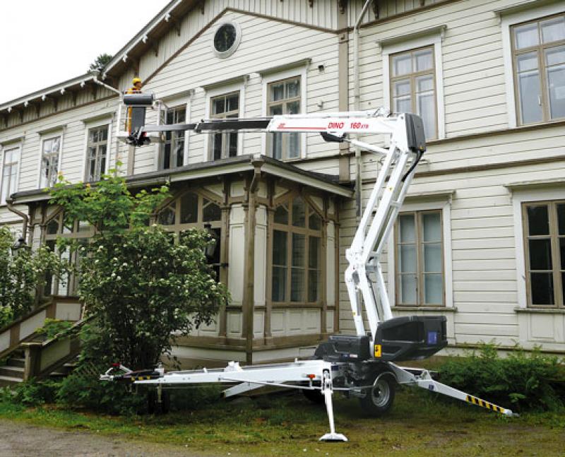 Trailer lift folding boom electric, platform height 14 m DINO 160XT