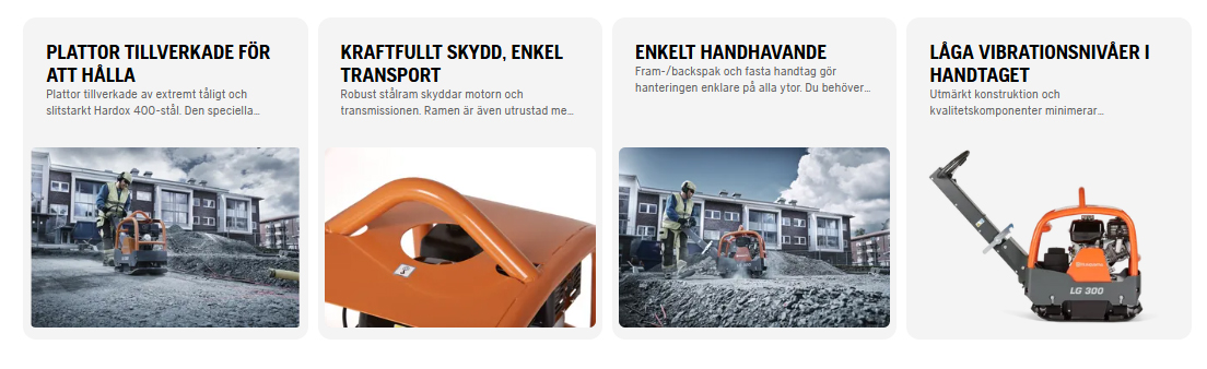 Diesel Powered Reversible Vibratory Plate 282 kg HUSQVARNA LG300