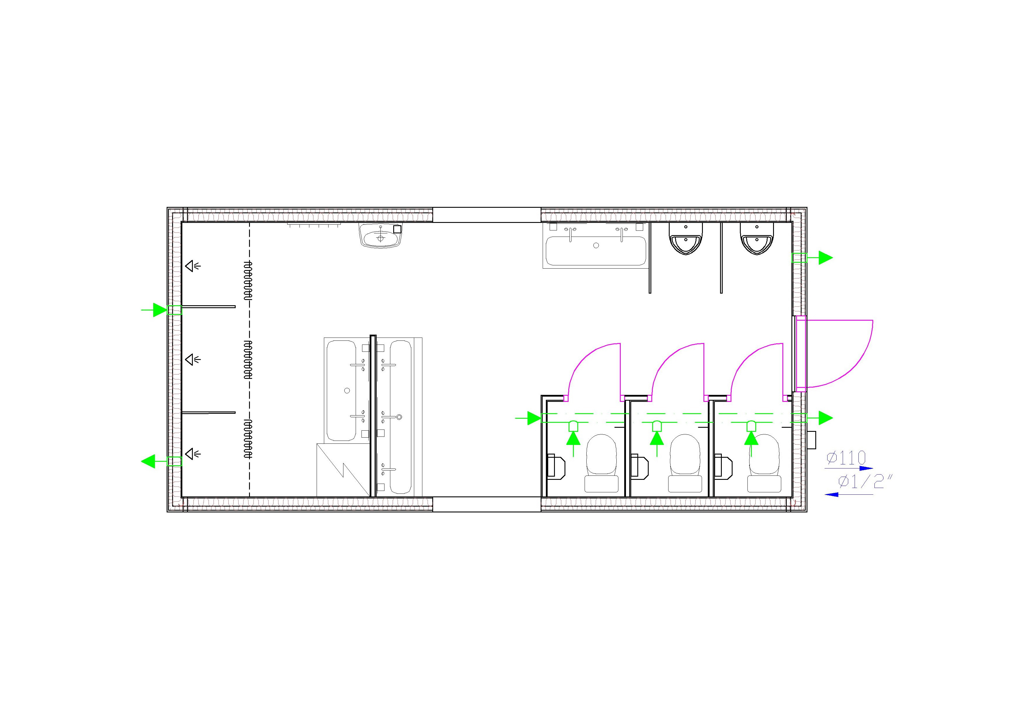 Sanitary Module for 60 pers. RMF FFA60