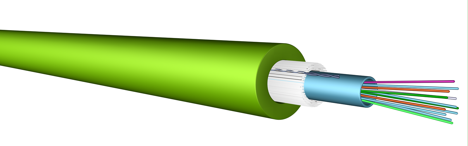 FIBRE 12FO OS2 CT LSHF-FR 3.0kN jaune Dca