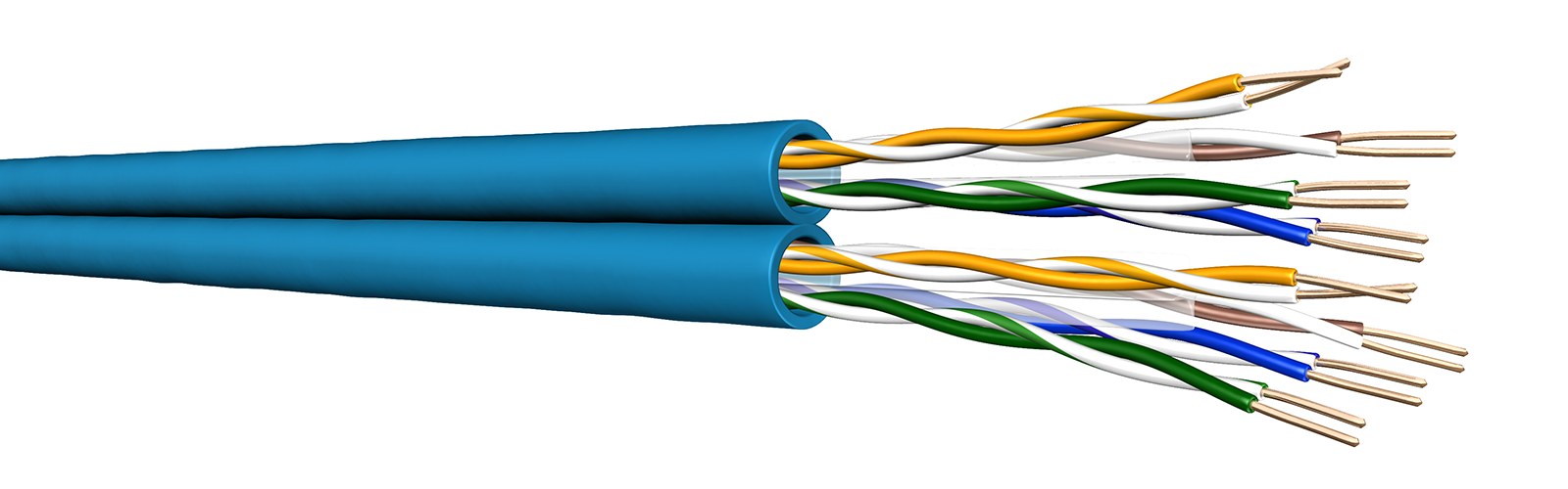 CAT.6  2 x 4 paires U/UTP O Hal 400 Mhz- Eca T 500