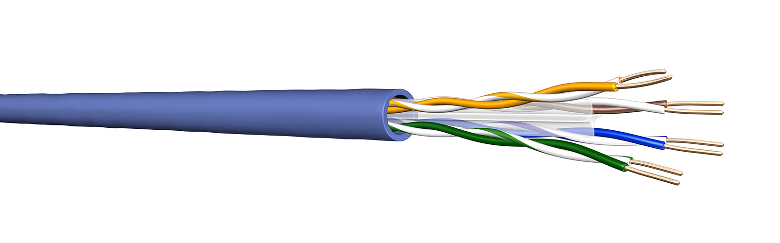 CAT.6  4 paires U/UTP HD LSHF-FR 400 Mhz - Dca T 1000