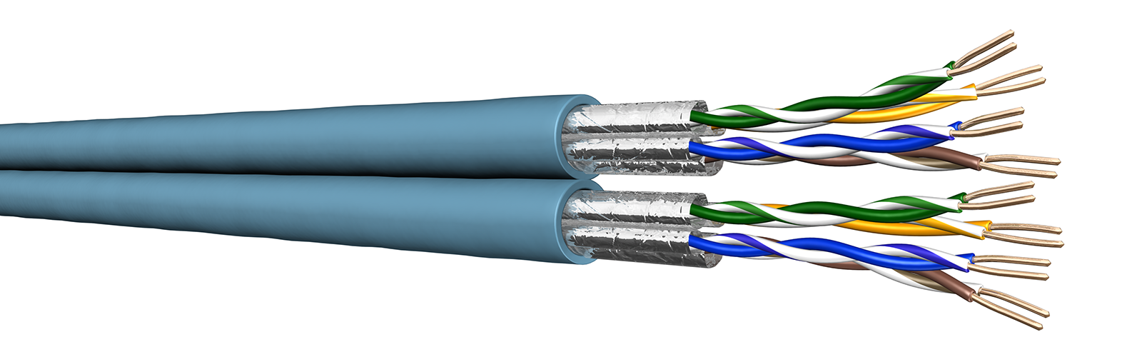 Cable 2x4p Cat6a U/FTP LSZH-FR - Dca - Touret de 500m - UC500 S23