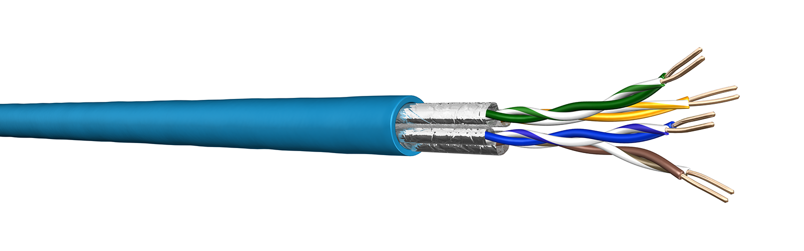 CAT.6  4 paires U/FTP PVC 400 Mhz - Eca T 1000