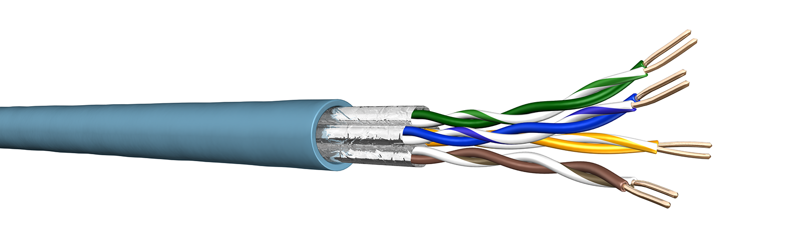 Cable 4p Cat6a U/FTP LSZH-FR - Dca - Touret de 500m - UC500 S23