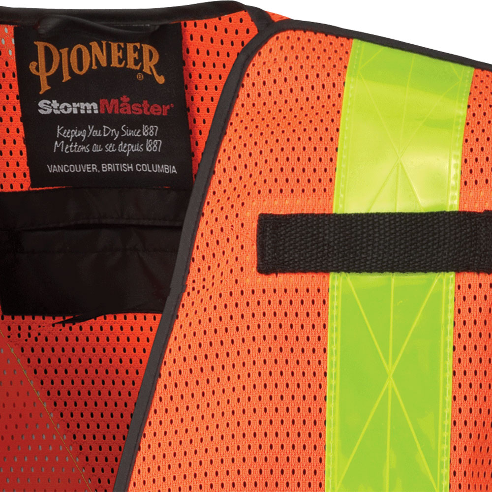 Hi-Vis Poly Mesh All-Purpose Vest - 5-pt Tear-Away - Hi-Vis Orange - O/S product photo