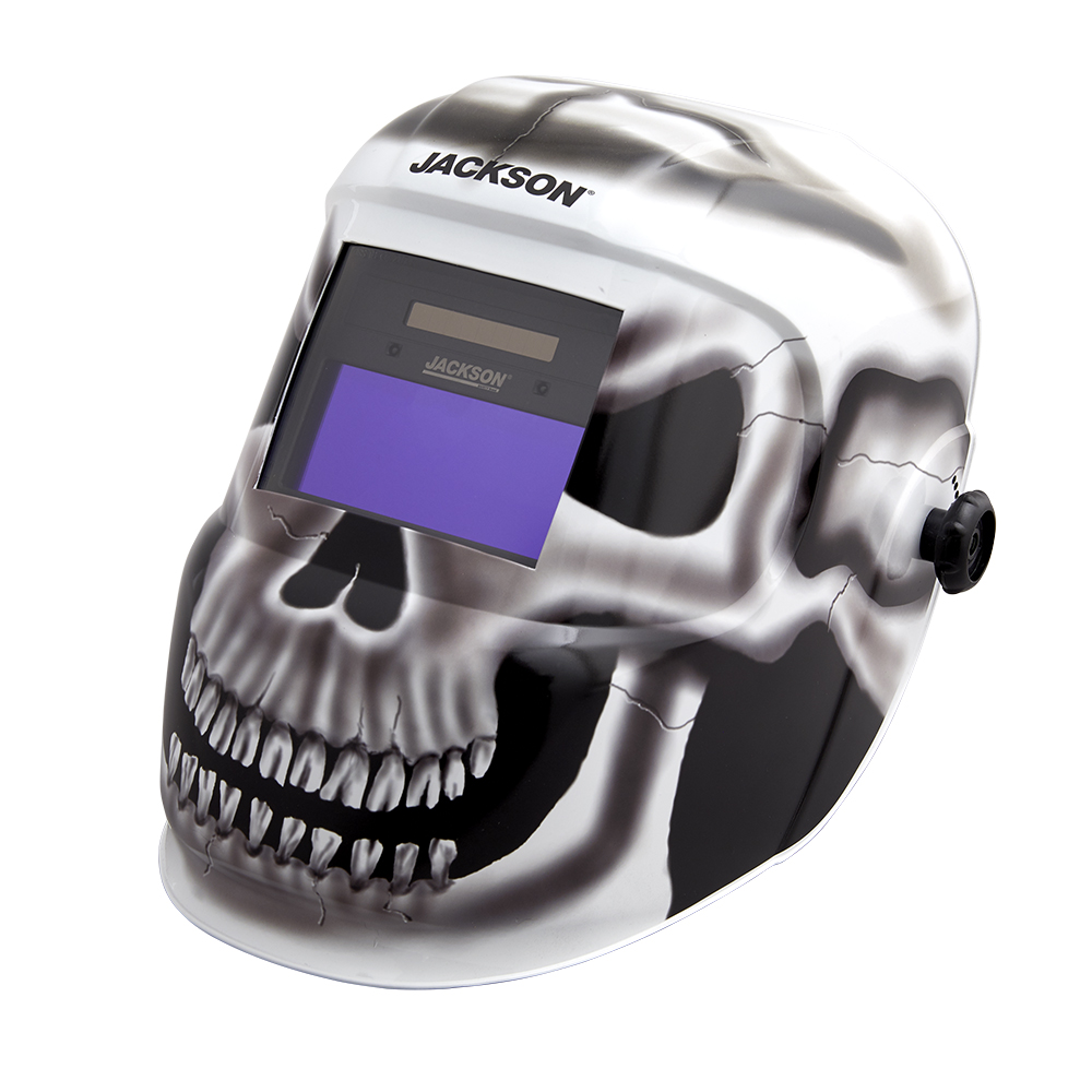 Premium Graphic Welding Helmet -ADF Fixed Shade 10 - Grey Matter product photo