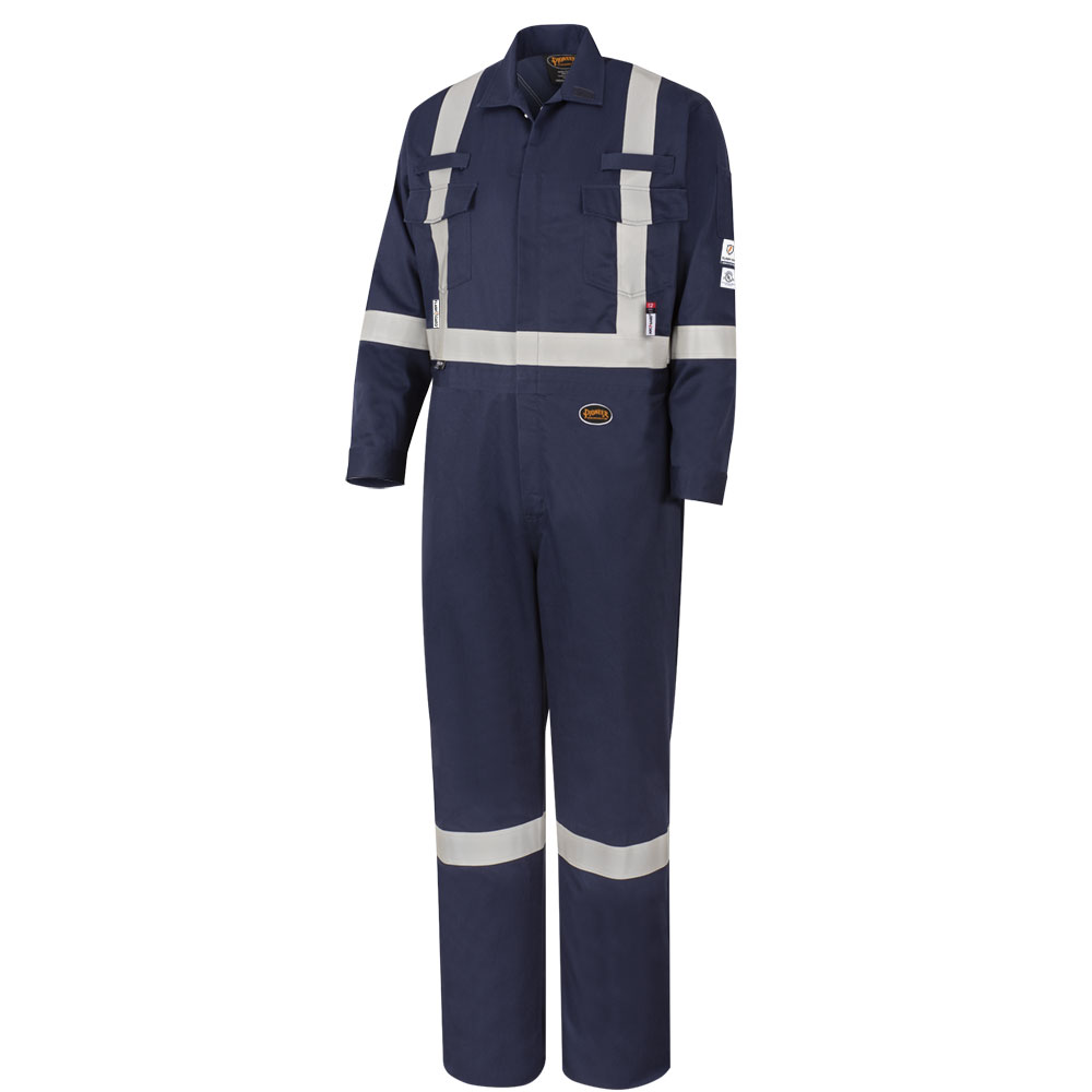 Combinaison de soudage haute visibilit&eacute; Flash-Gard&reg; ignifuge/anti-arc &eacute;lectrique &ndash; Bleue marine &ndash; 42 &ndash; Grand photo du produit