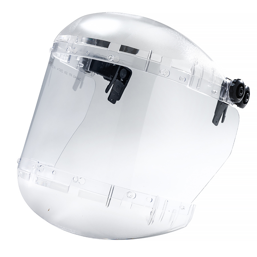 380 Series "Max Light" Face Shield - Dual Crown - Universal Adaptor - Clear Uncoated Polycarbonate Window product photo