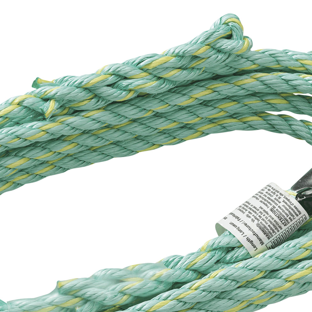 Vertical Lifeline - Premium Extruded Co- Polymer Fibre - Anchor End Carabiner/Trailing End Back Splice - 50 ' product photo