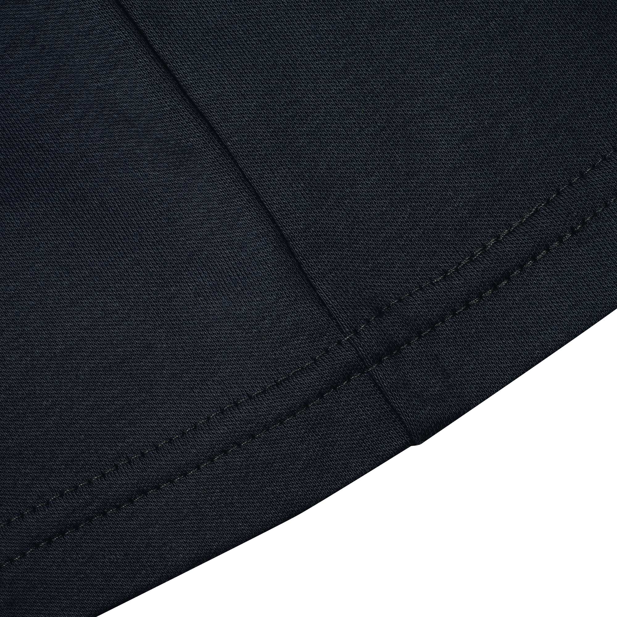 100% FR/Arc-Rated 7 oz Cotton Interlock Safety Shirt - Short Sleeves - Navy - XL product photo
