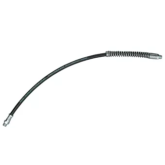 18" Spring Guard Grease Gun Whip Hose - Heavy Duty - 1/8" NPT - 3,500 PSI product photo