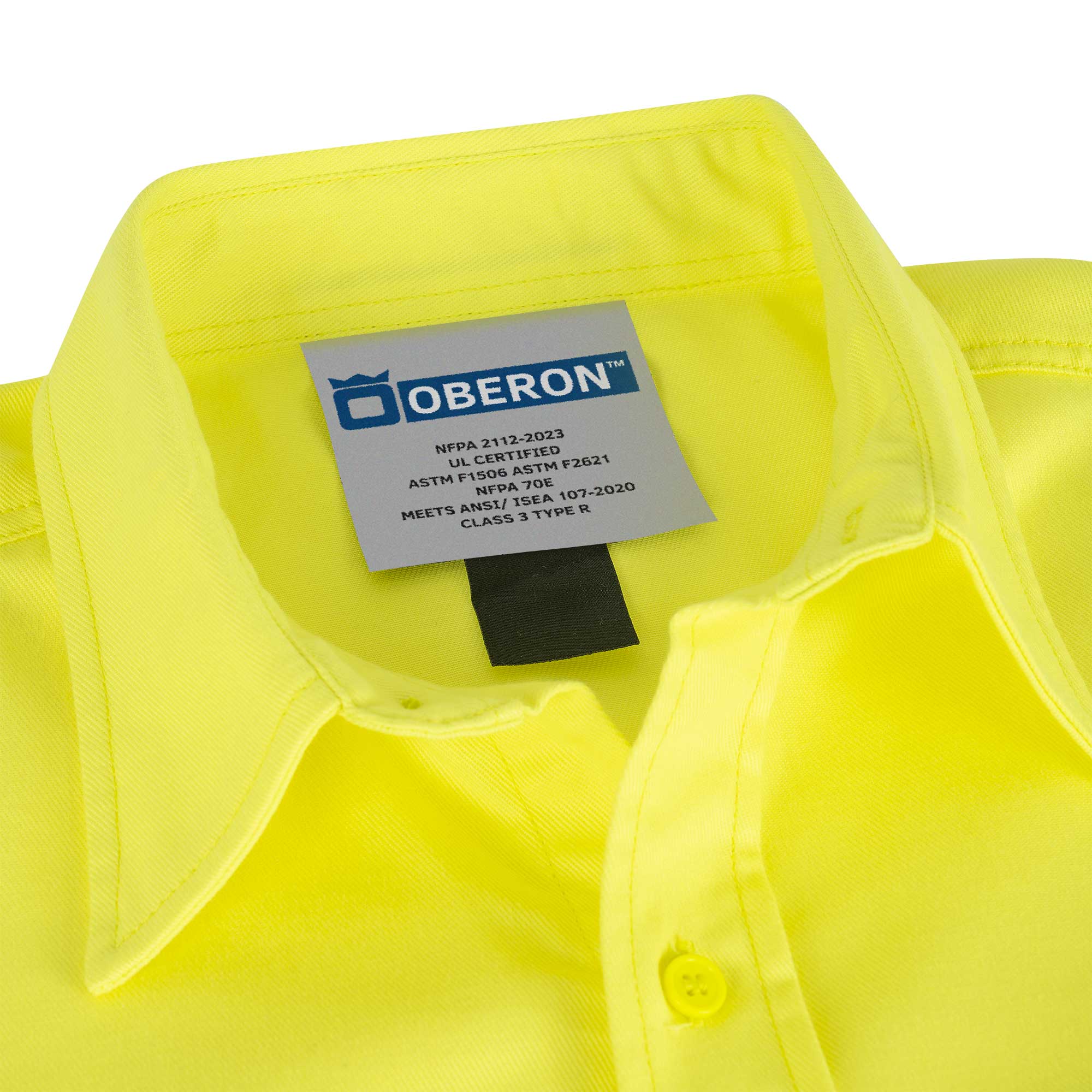 Hi-Vis FR/Arc-Rated 7.5 oz  88/12 Safety Shirt - Button-Up - Hi-Vis Yellow - M product photo