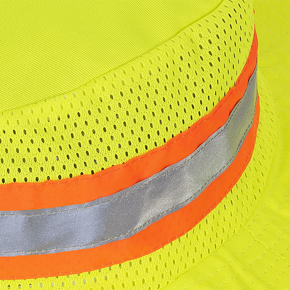 Hi-Vis Cooling Ranger's Hat with Strap - Hi Vis Yellow/Green - O/S product photo