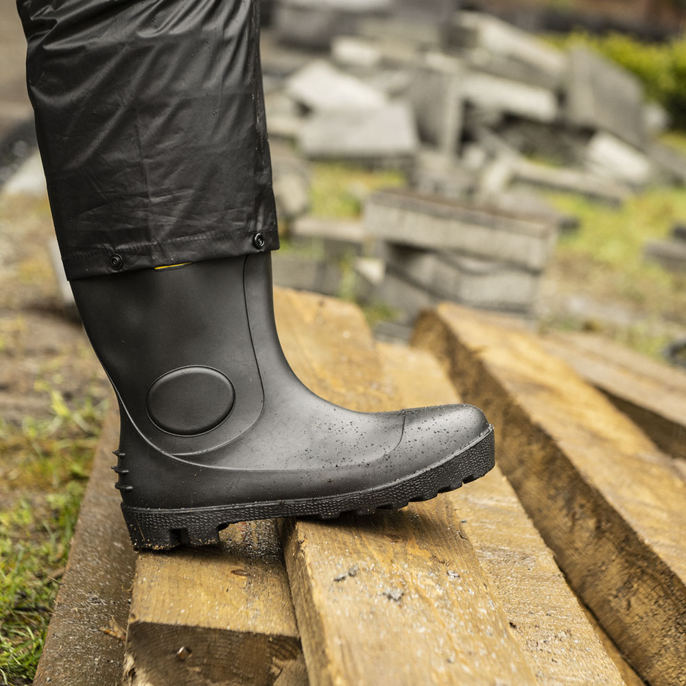 Steel Toe/Plate PVC Boot - Black - Men - 10 | V4710270-10 | Rubber ...