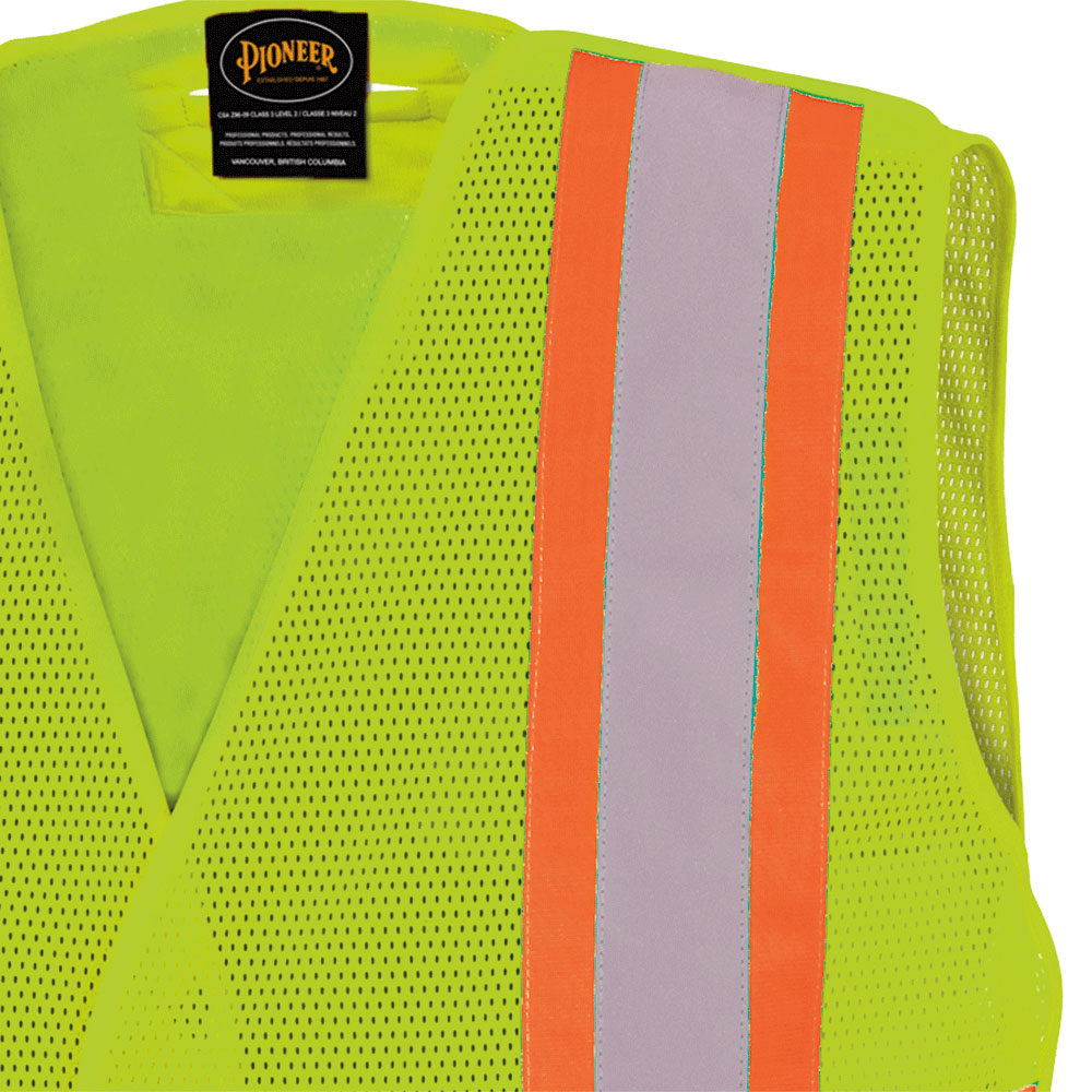 Hi-Vis Poly Mesh Tear-Away Safety Vest - Hi-Vis Yellow/Green - 2/3XL product photo