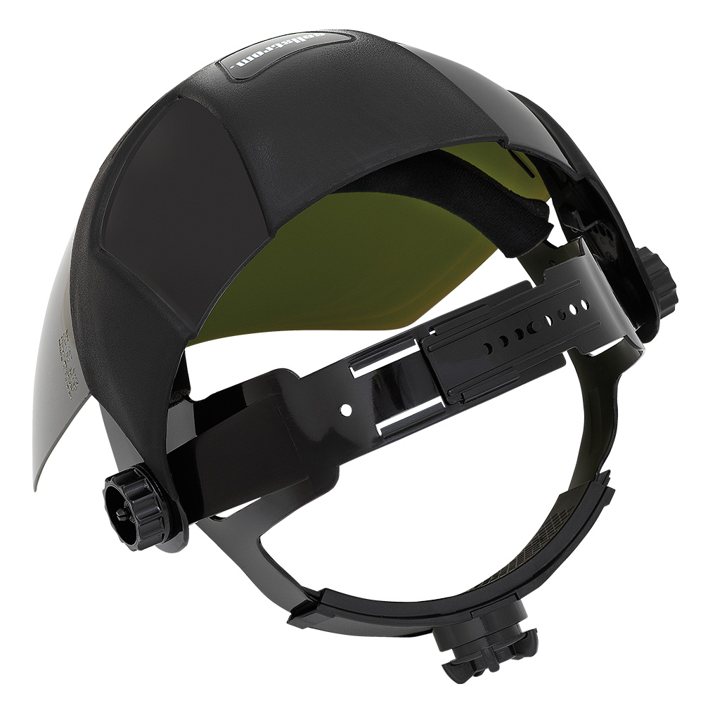 DP4 Series Face Shield with Crown and Ratcheting Headgear - Shade 5 IR Uncoated Polycarbonate 9" x 12.125" x .060" product photo