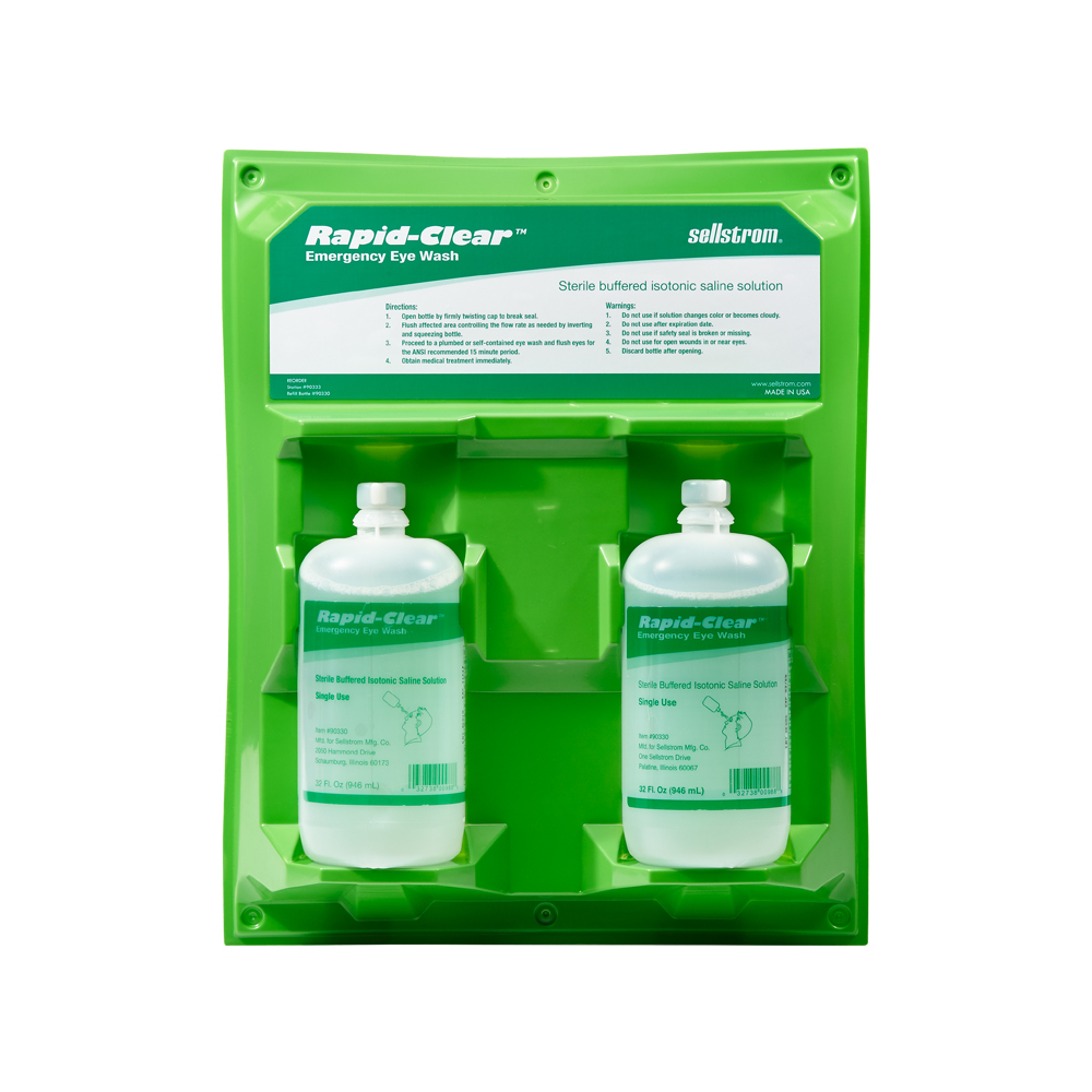 Rapid-Clear Portable Eyewash Station - Double Bottle Type - 32 oz. product photo