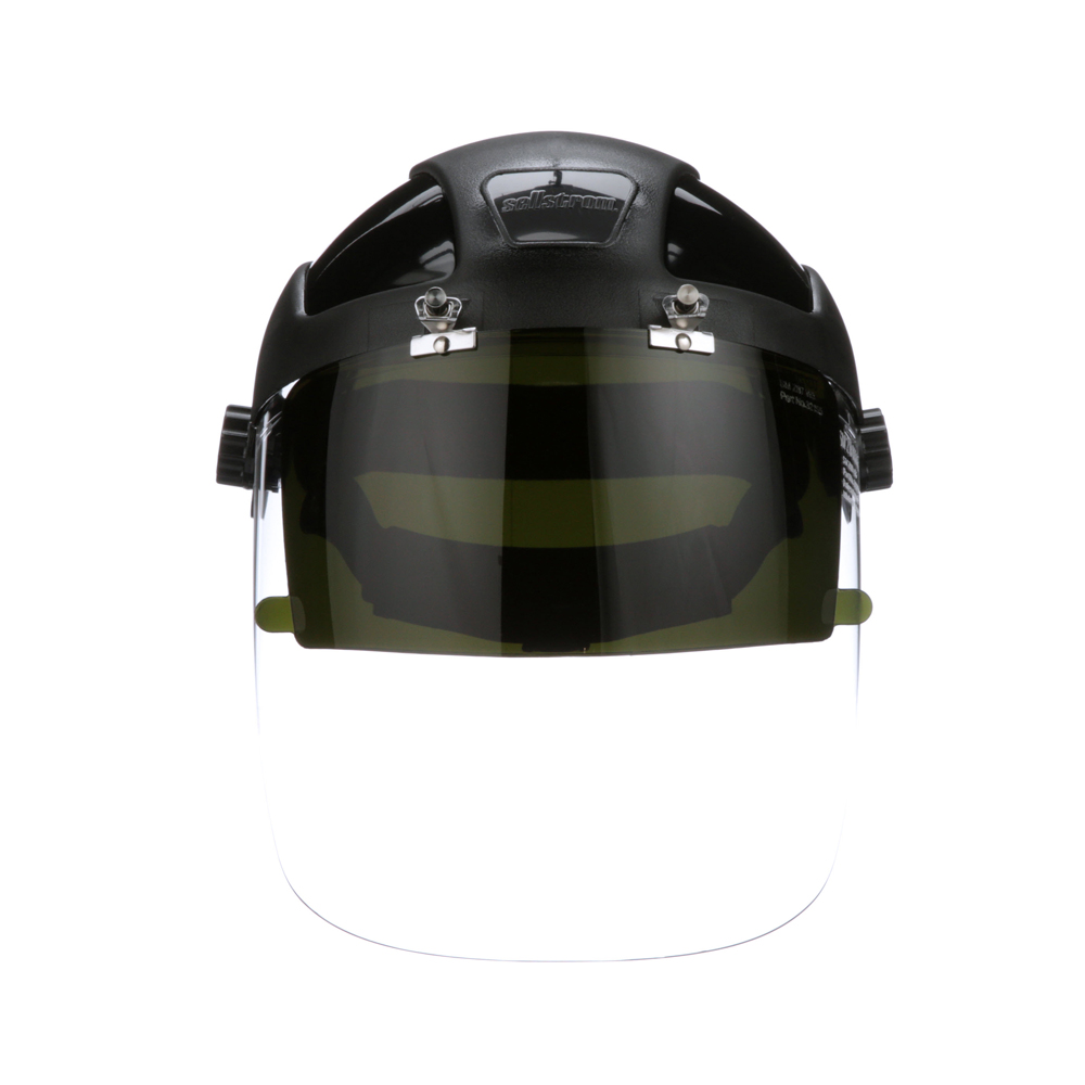 DP4  Series Face Shield - Ratcheting - Polycarbonate - Clear - Anti-Fog - Flip-up Shade 5 IR Visor product photo