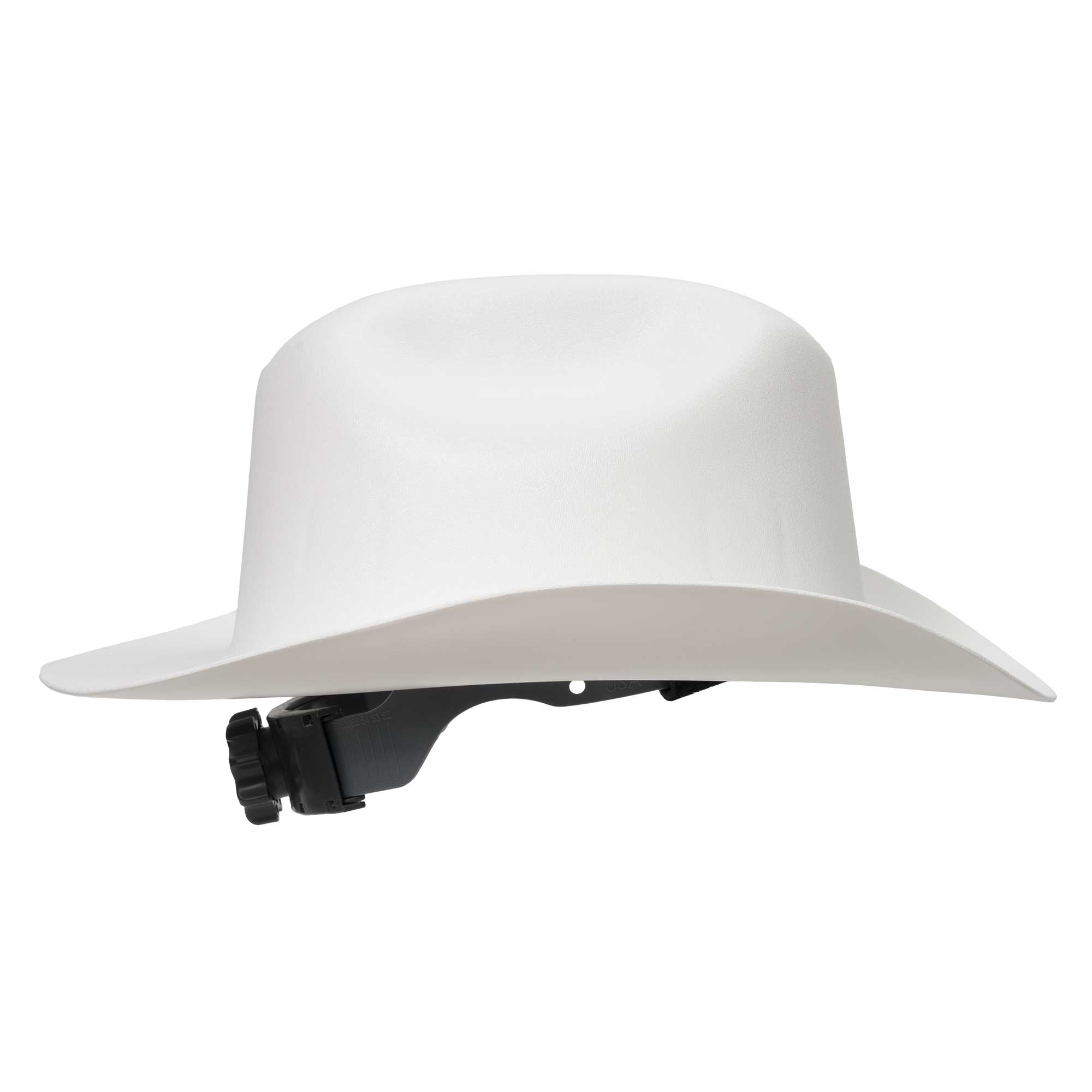 Western Outlaw Hard Hat - Western Brim Style - White product photo