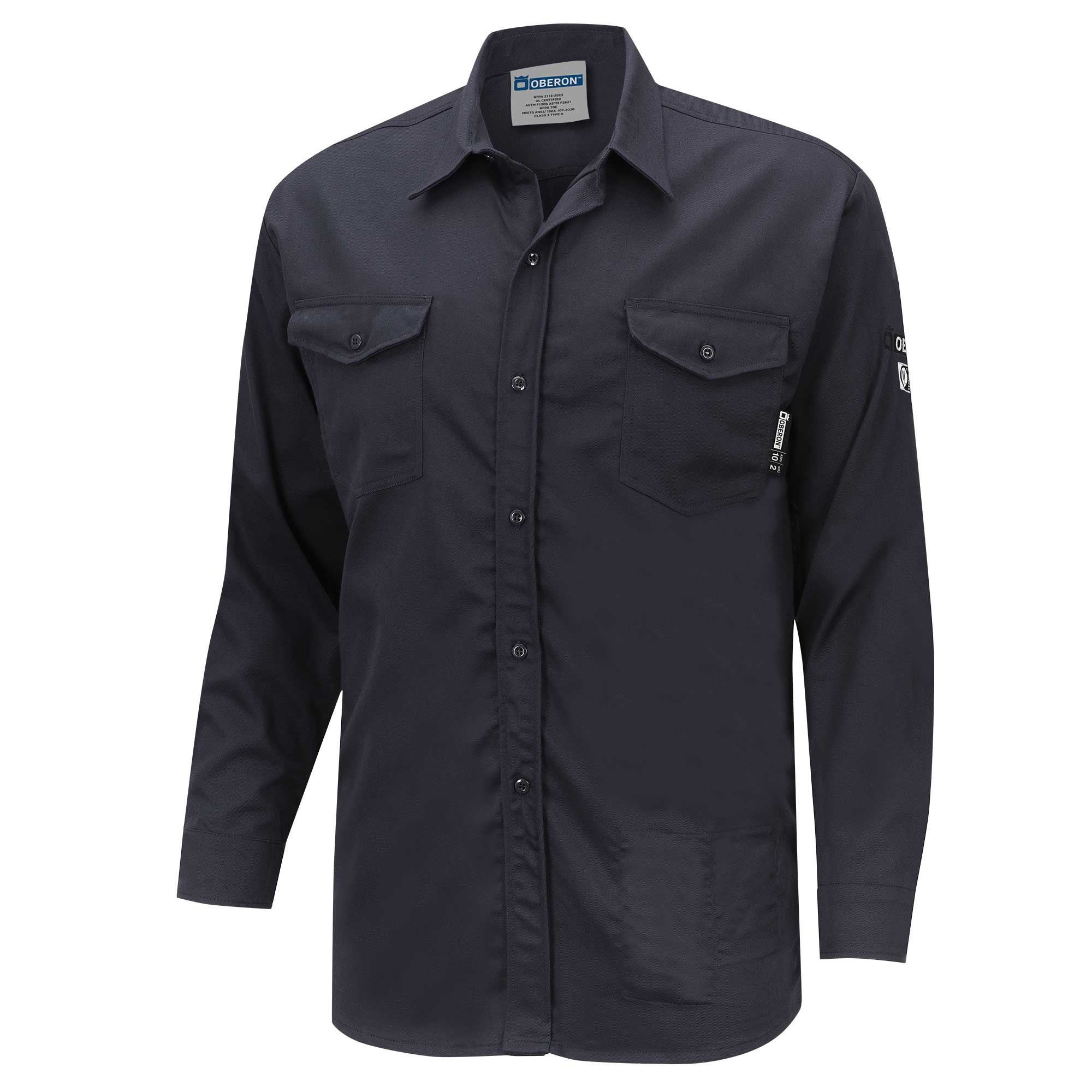 FR/Arc-Rated 7.5 oz  88/12 Safety Shirt - Button-Up - Navy - 4XL product photo