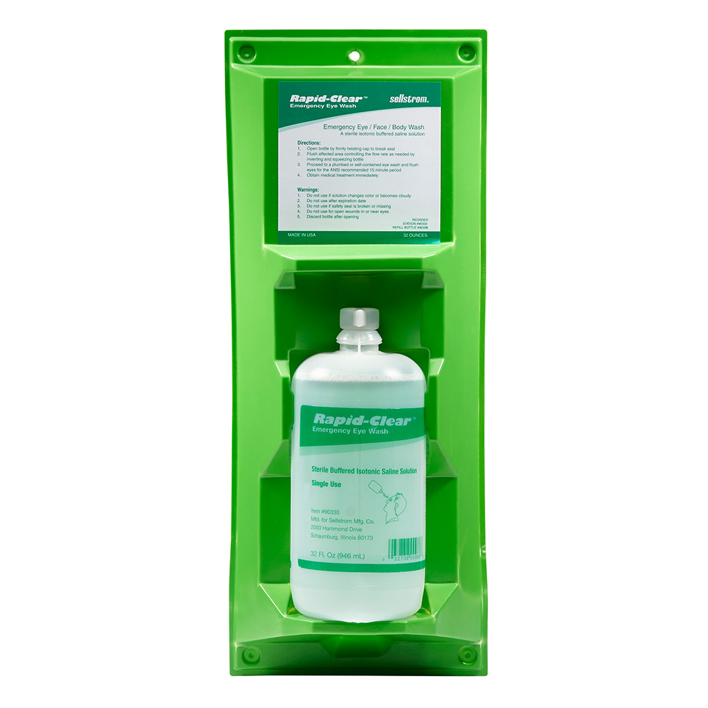 Rapid-Clear Portable Eyewash Station - Single Bottle Type - 32 oz. product photo