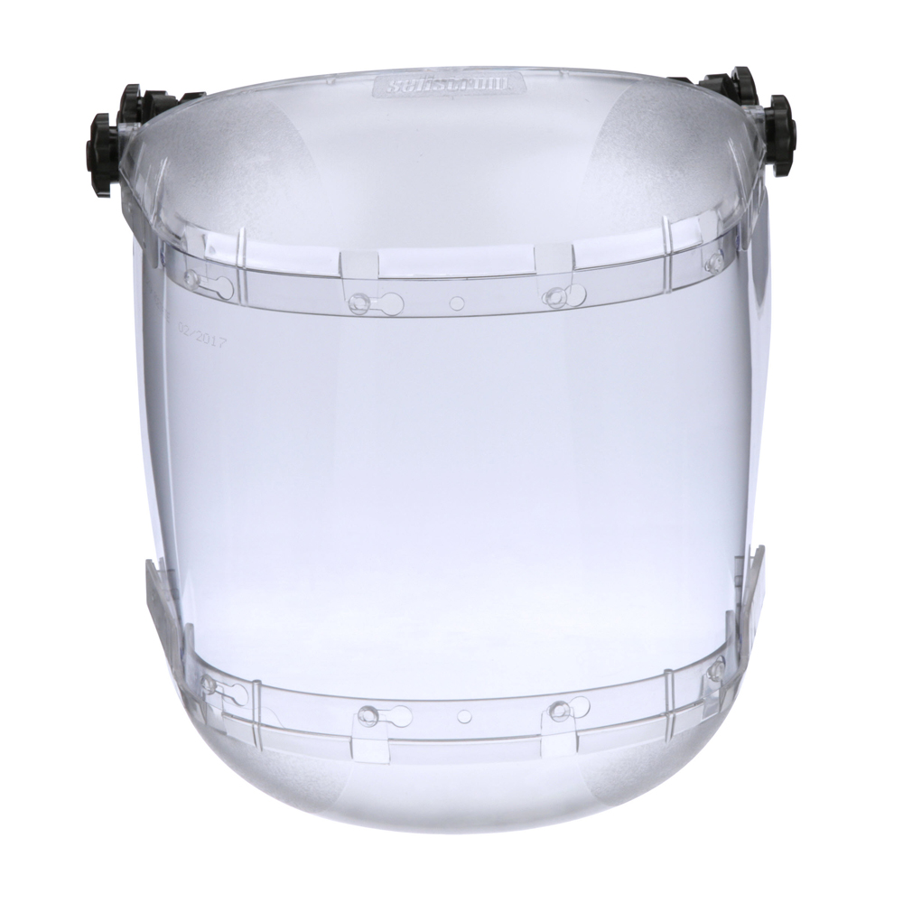 380 Series "Max Light" Face Shield - Dual Crown - Universal Adaptor - Clear Uncoated Polycarbonate Window product photo