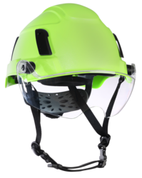 XS2-550 Series Type 2+ Safety Helmet - Flip-Up Visor - Hi-Vis Green product photo