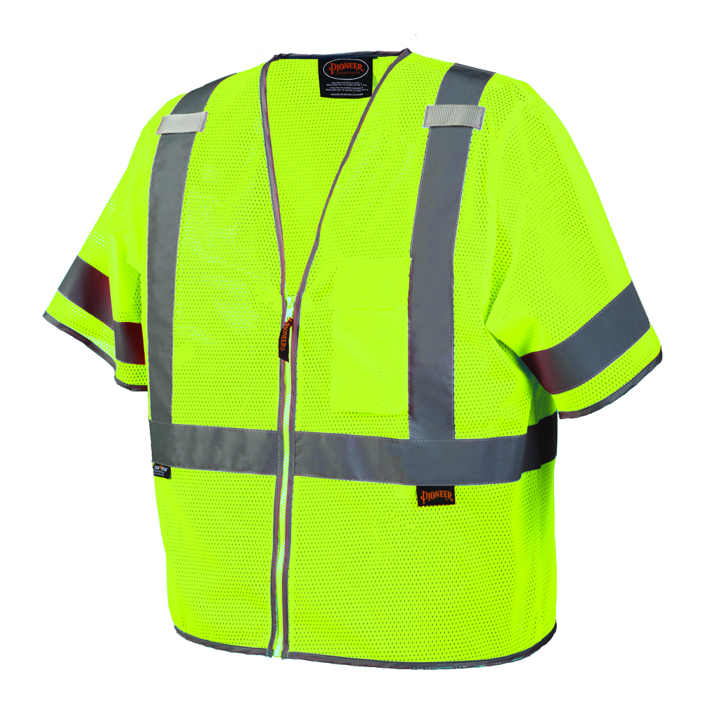 Hi-Vis Mesh Short-Sleeved Safety Vest - Hi-Vis Yellow/Green - S product photo